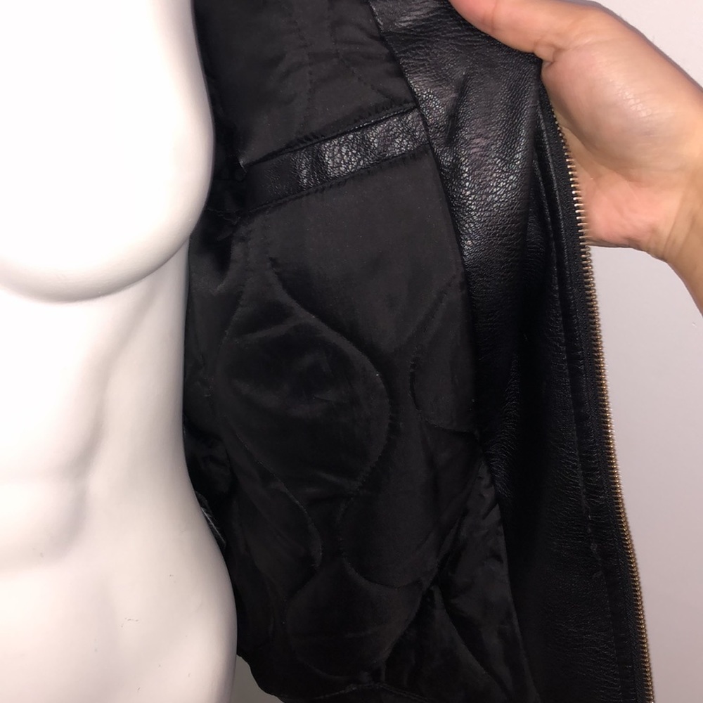 RECLAIMED VINTAGE FAUX LEATHER JACKET - Picture 4 of 8